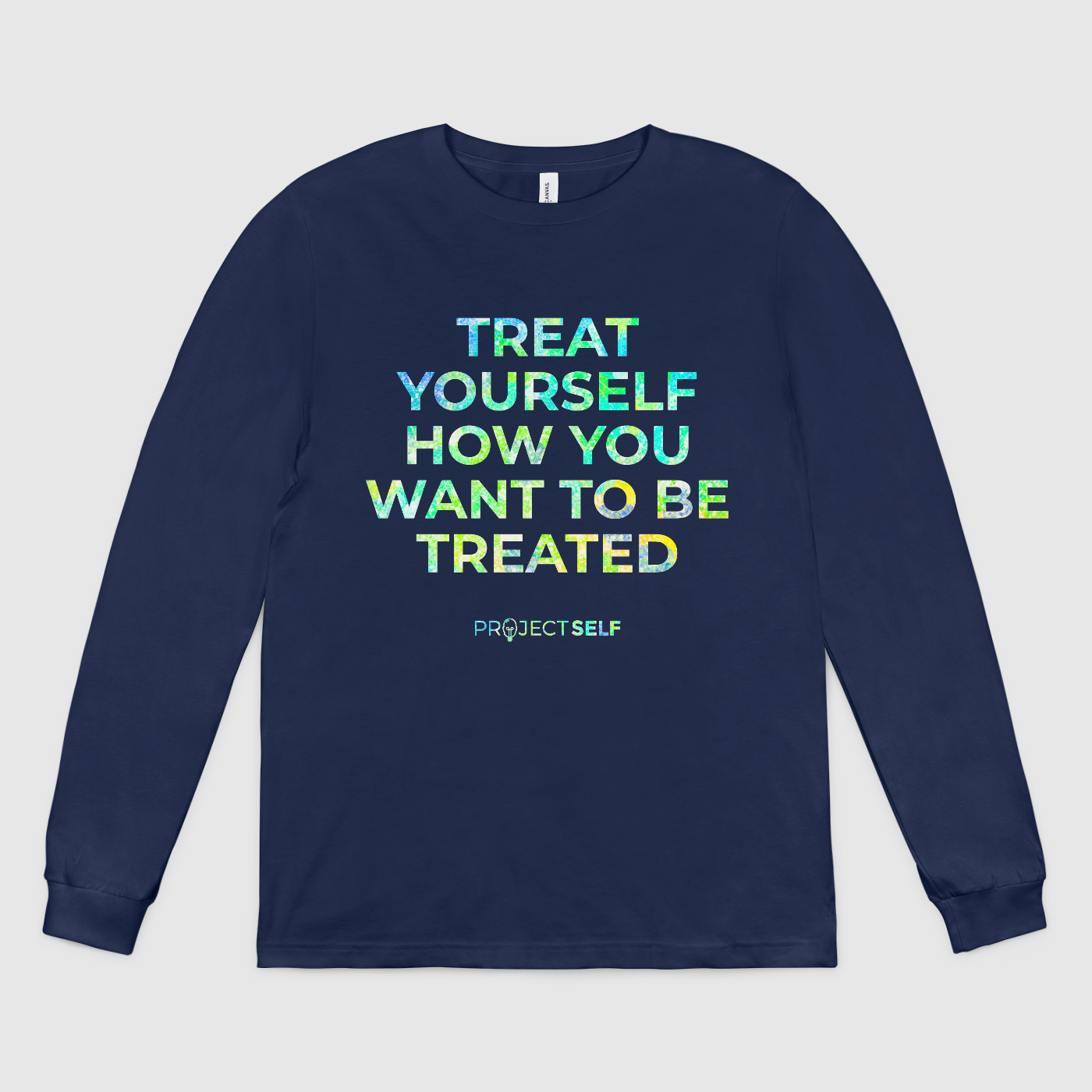 Treat Yourself Men's Longsleeve (Aqua)